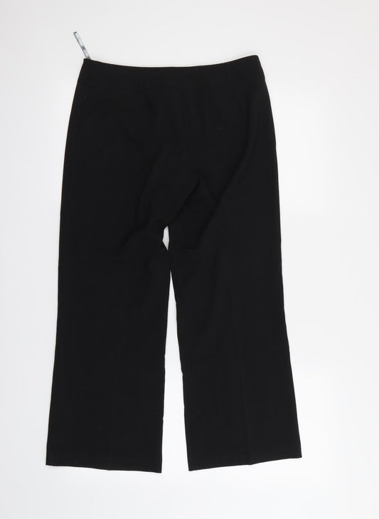 Womens UK Size 10 Dorothy Perkins Regular Fit Dress Pants Black Trousers