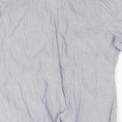 M&S  Womens Blue Check  Basic Button-Up Size 12