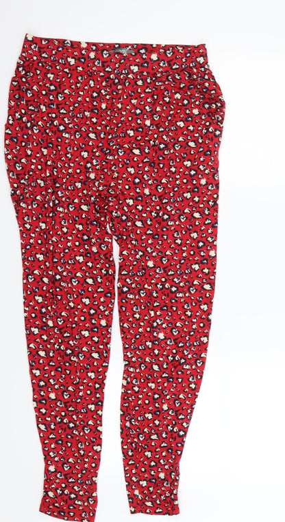 Womens UK Size 10 South Regular Fit Bloomer Red Trousers