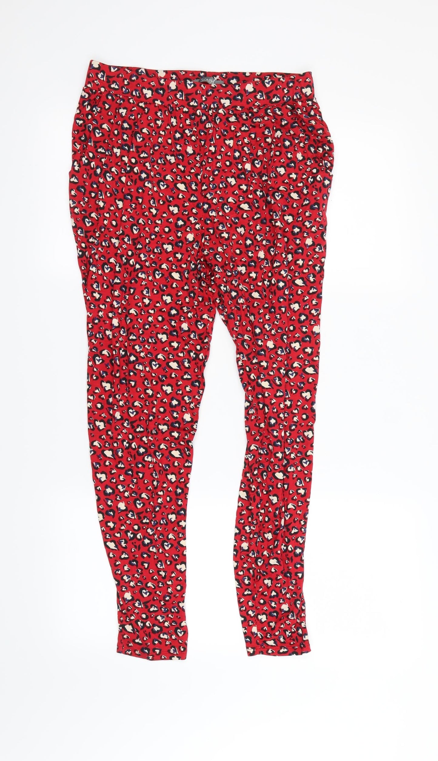 Womens UK Size 10 South Regular Fit Bloomer Red Trousers