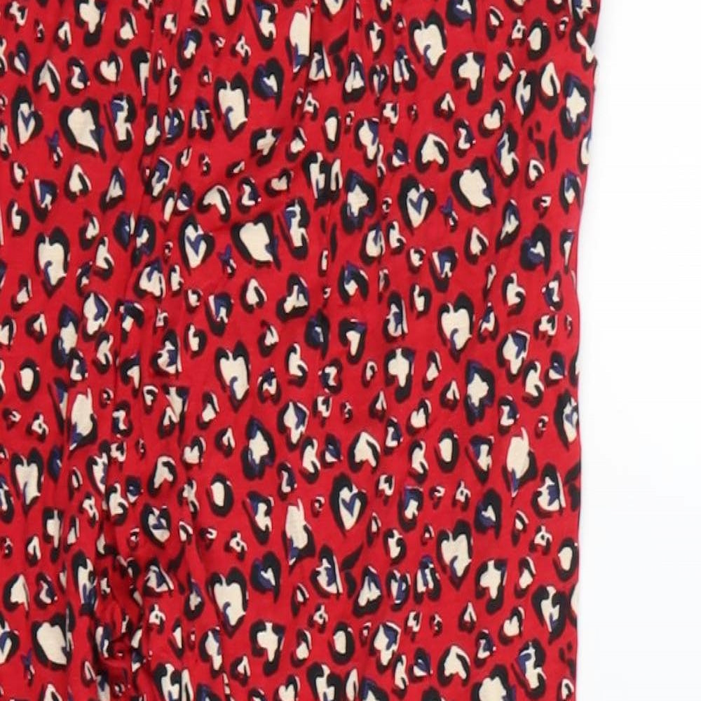 Womens UK Size 10 South Regular Fit Bloomer Red Trousers