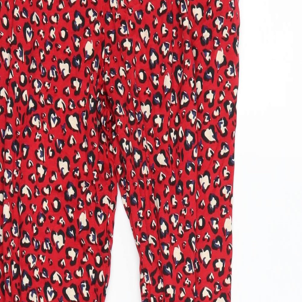 Womens UK Size 10 South Regular Fit Bloomer Red Trousers