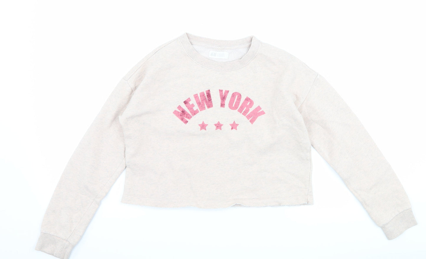 H&M Girls Pink   Pullover Sweatshirt Size 11-12 Years  - New york