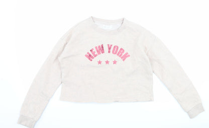 H&M Girls Pink   Pullover Sweatshirt Size 11-12 Years  - New york