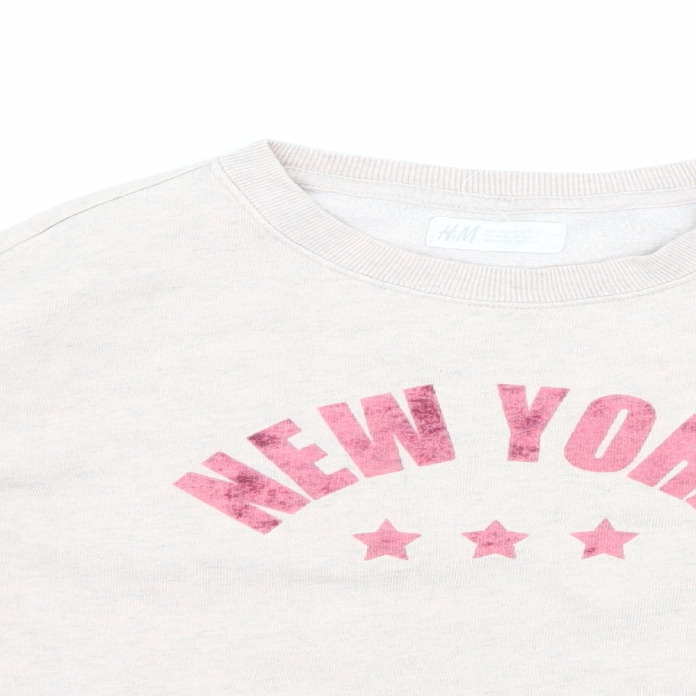 H&M Girls Pink   Pullover Sweatshirt Size 11-12 Years  - New york
