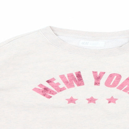 H&M Girls Pink   Pullover Sweatshirt Size 11-12 Years  - New york