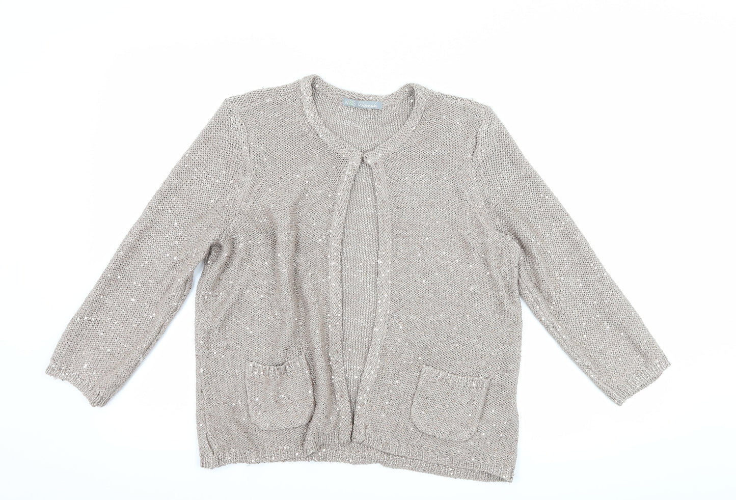 Marks and Spencer Womens Brown   Cardigan Jumper Size 12