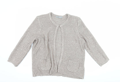 Marks and Spencer Womens Brown   Cardigan Jumper Size 12