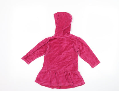OKAY Girls Pink  Velour Jumper Dress  Size 12 Months