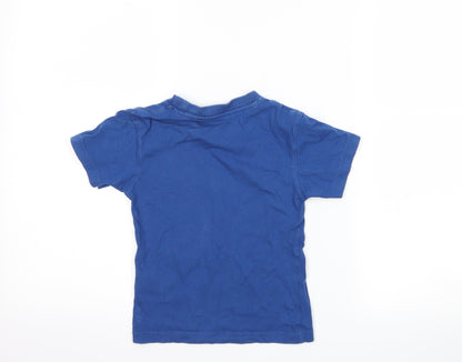 Mountain Life Boys Blue   Basic T-Shirt Size 2-3 Years  - sea life