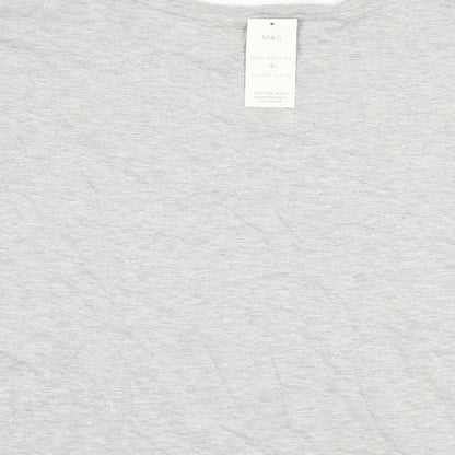 Marks and Spencer Womens Grey   Top Pyjama Top Size 12  - slogan