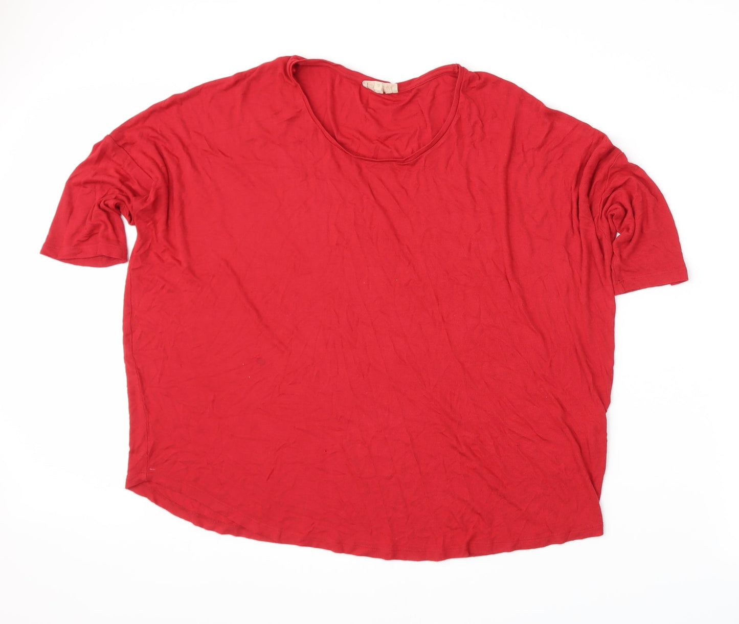 Womens UK Size 12 Phase Eight Red Basic T-Shirt