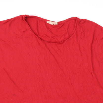 Womens UK Size 12 Phase Eight Red Basic T-Shirt