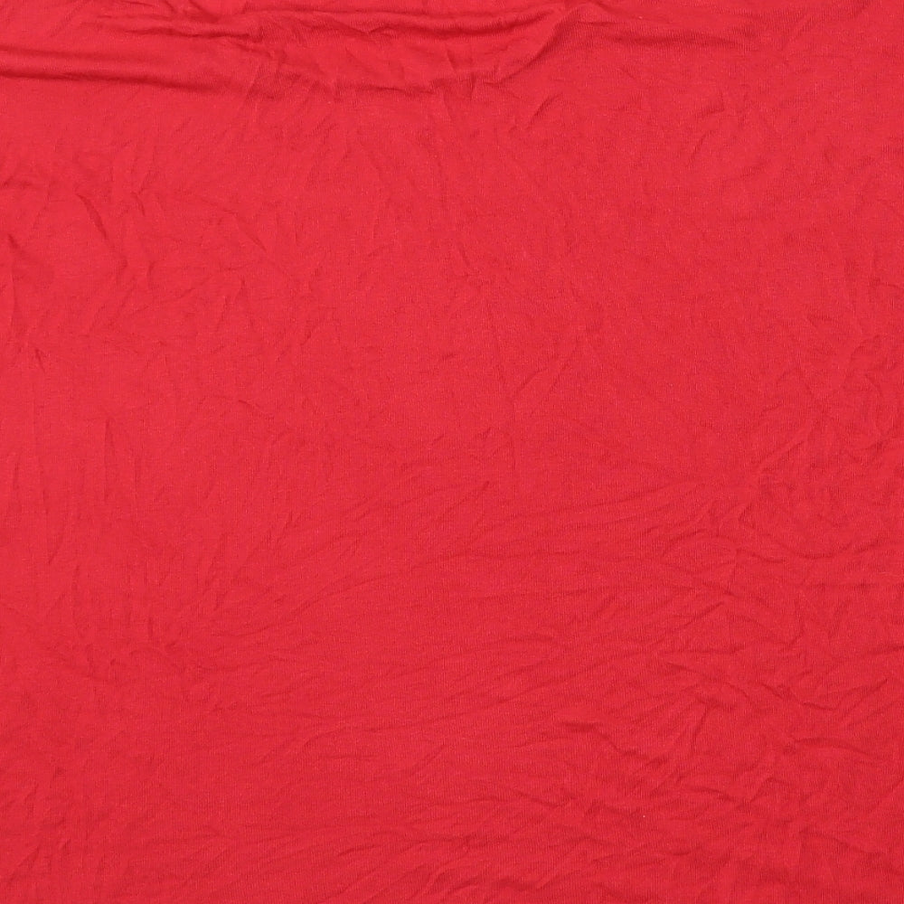 Womens UK Size 12 Phase Eight Red Basic T-Shirt