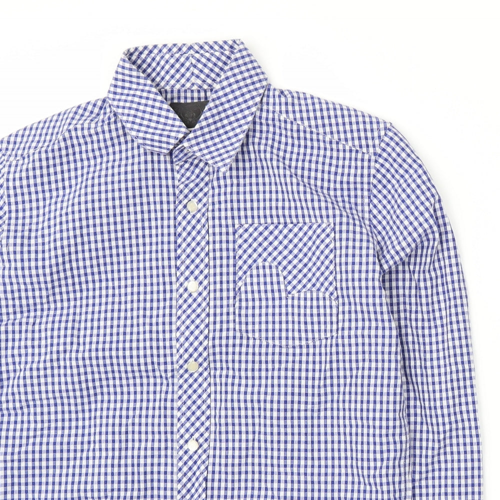 Mens UK Size S Preworn Blue  Button-Up Long Sleeve Casual Shirt