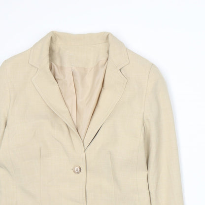 Womens UK Size 10 NL Collection Regular Beige Suit Jacket