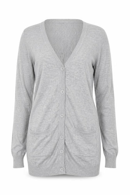 H&M Womens Grey  Knit Cardigan Jumper Size S