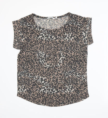 Womens UK Size 8 New Look Beige Basic T-Shirt