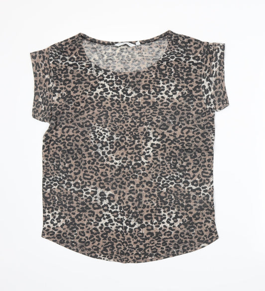 Womens UK Size 8 New Look Beige Basic T-Shirt