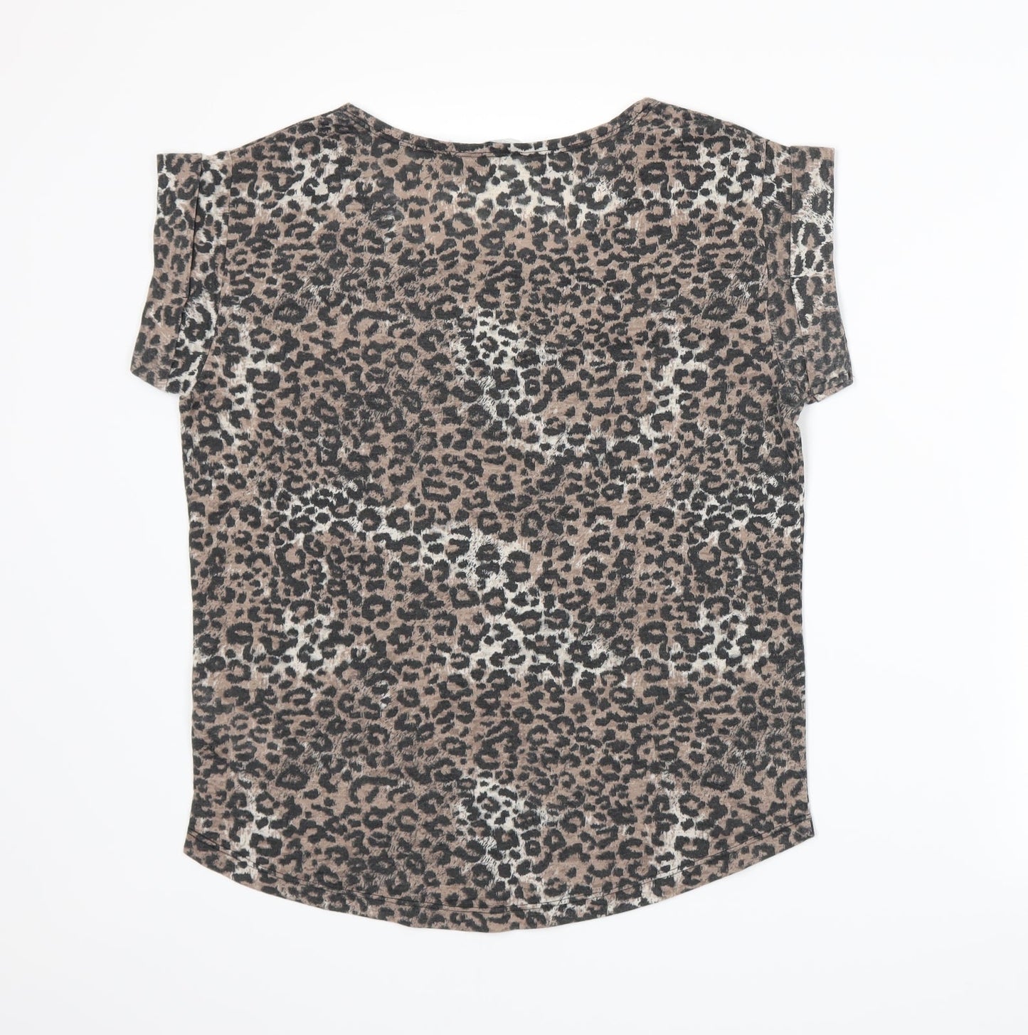 Womens UK Size 8 New Look Beige Basic T-Shirt
