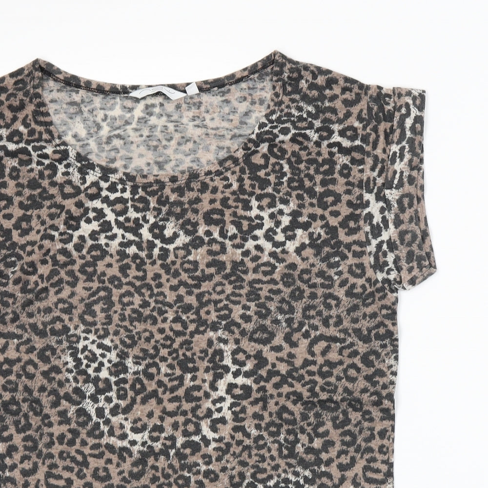 Womens UK Size 8 New Look Beige Basic T-Shirt