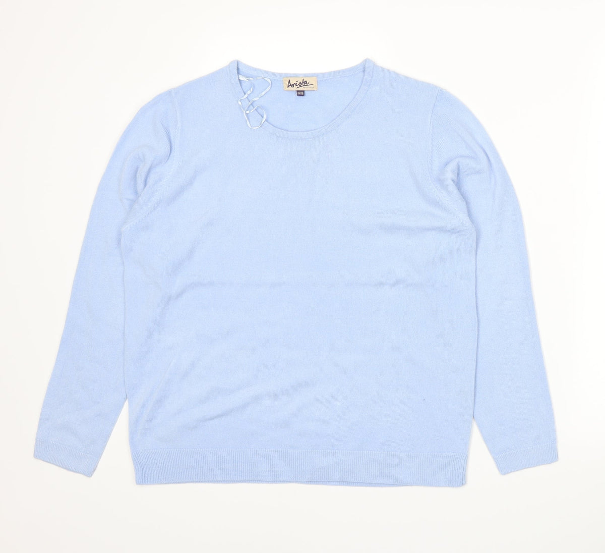Arista Womens Blue  Knit Pullover Jumper Size 14