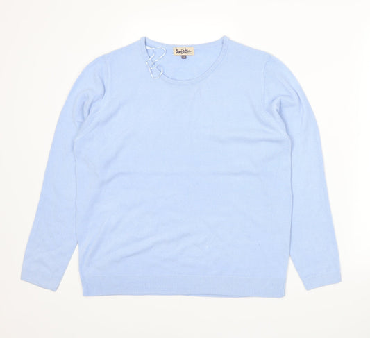 Arista Womens Blue  Knit Pullover Jumper Size 14
