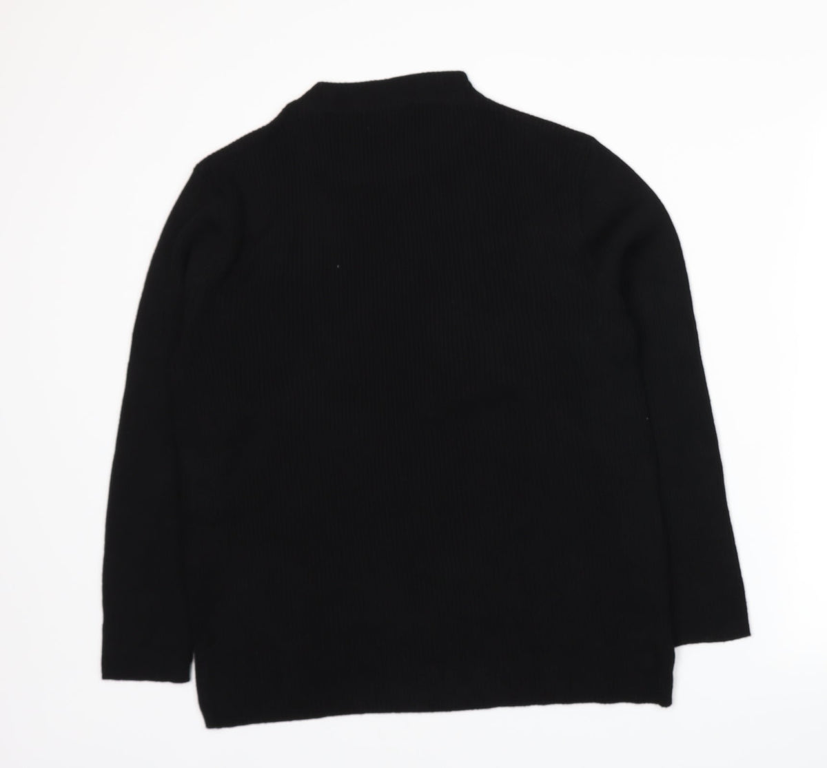 Afibel Womens Black  Knit Pullover Jumper Size 14