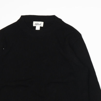 Afibel Womens Black  Knit Pullover Jumper Size 14