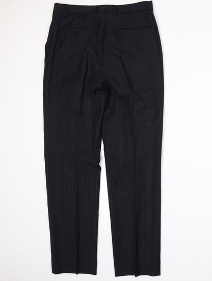 Preworn Mens Blue Striped  Trousers  Size 32 in L28 in