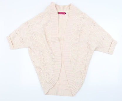 Boohoo Womens Pink  Knit Cardigan Jumper Size M