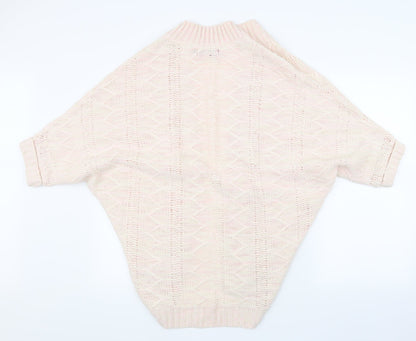 Boohoo Womens Pink  Knit Cardigan Jumper Size M