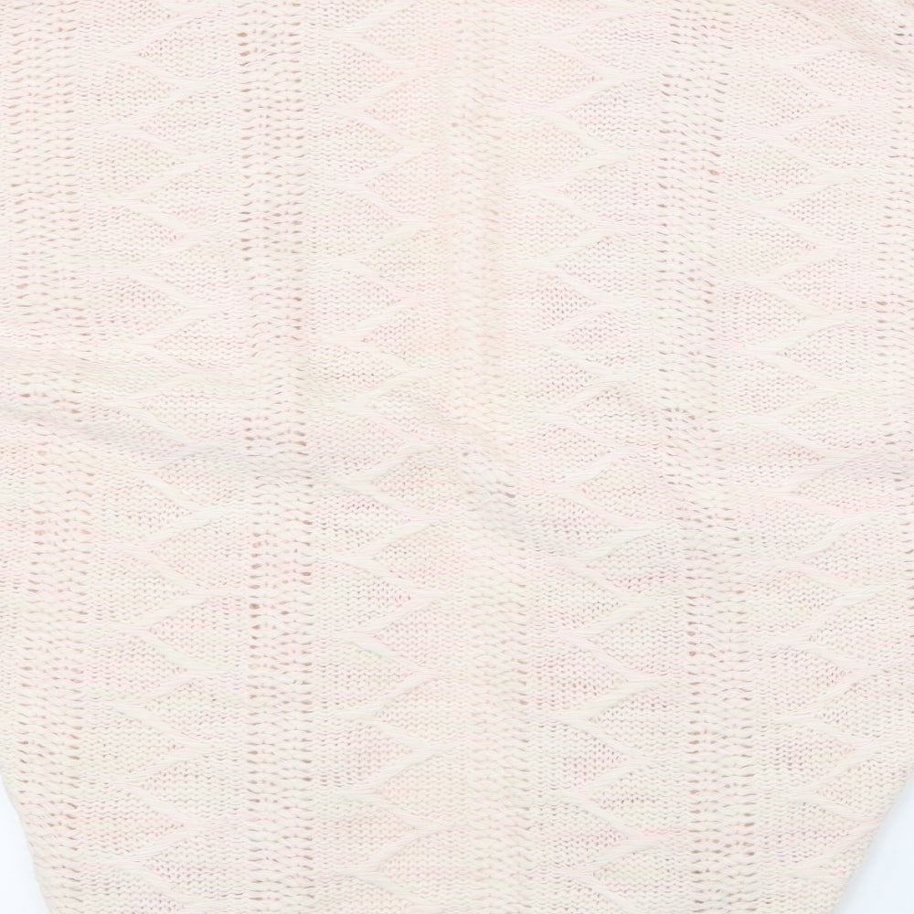 Boohoo Womens Pink  Knit Cardigan Jumper Size M
