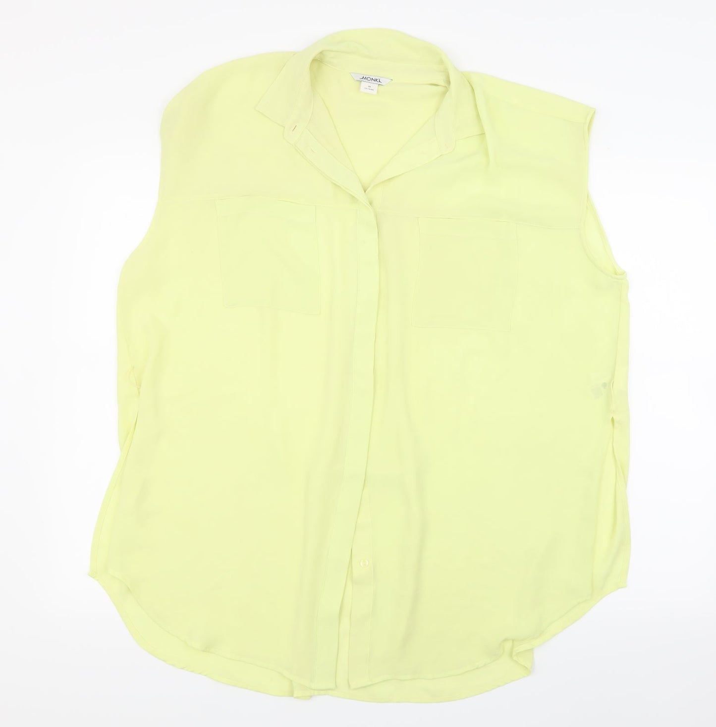 Womens UK Size M Monki Yellow Basic Blouse