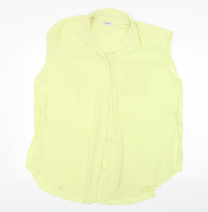 Womens UK Size M Monki Yellow Basic Blouse