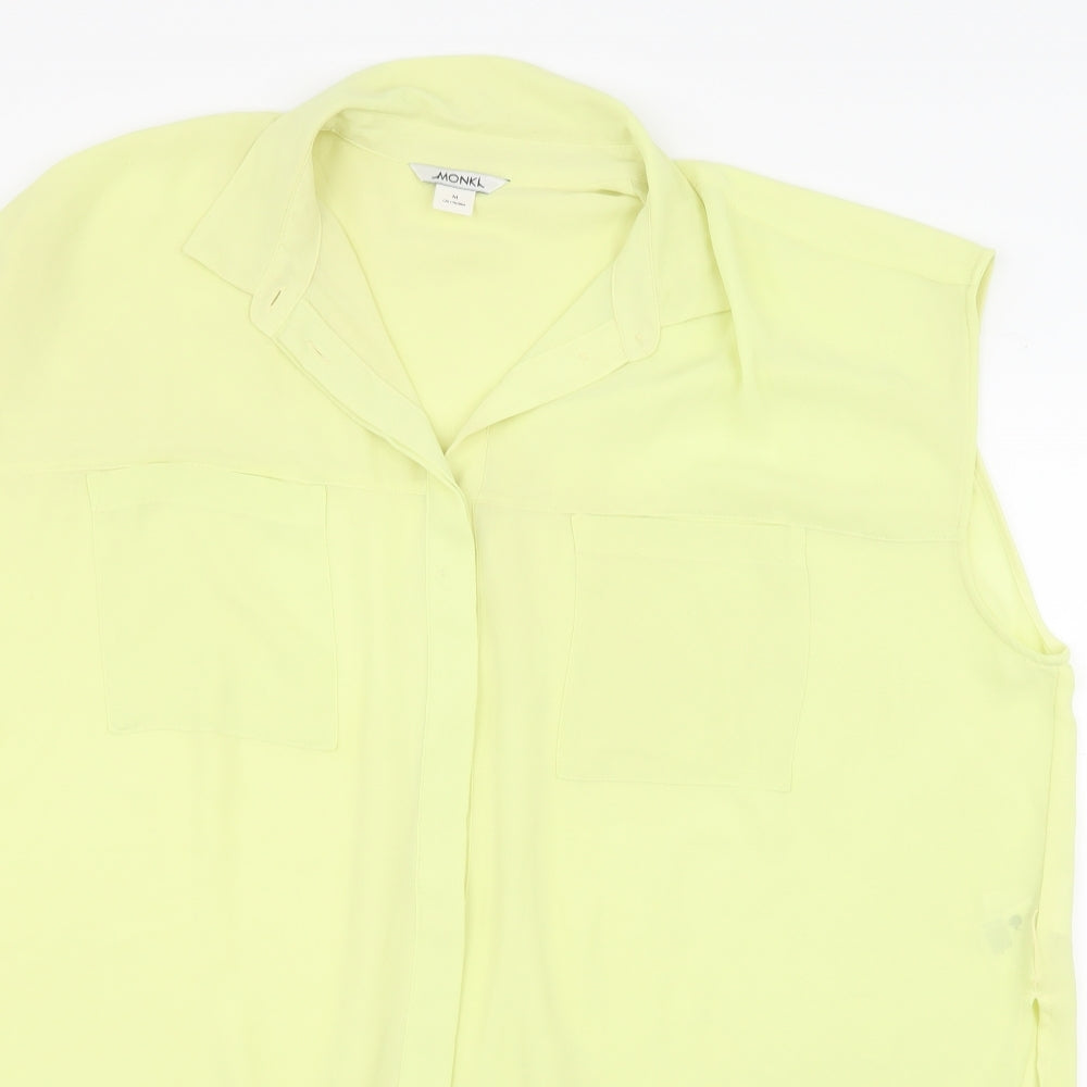 Womens UK Size M Monki Yellow Basic Blouse