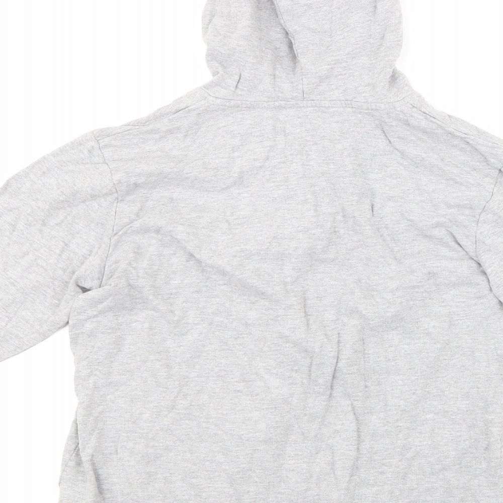 Preworn Girls Grey   Full Zip Hoodie Size 12-13 Years