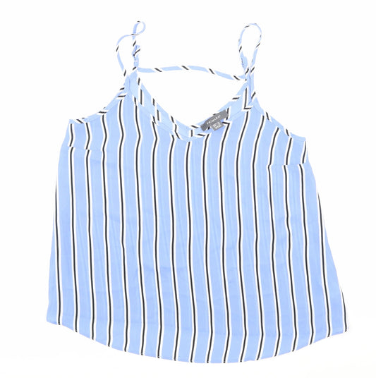 Primark Womens Blue Striped  Basic Tank Size 10
