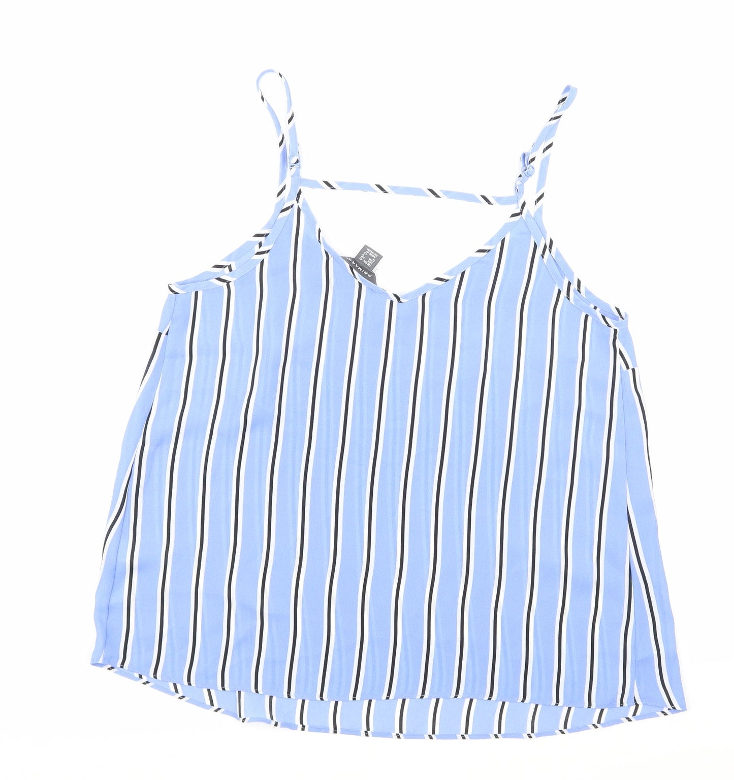 Primark Womens Blue Striped  Basic Tank Size 10