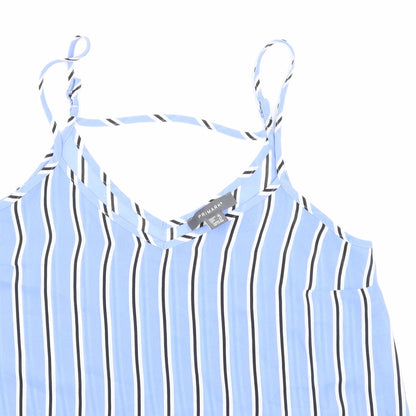 Primark Womens Blue Striped  Basic Tank Size 10