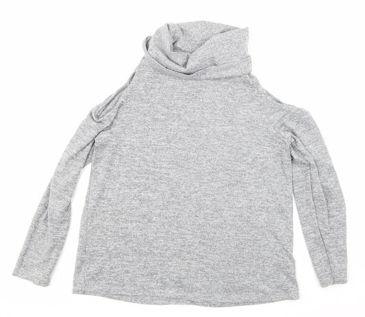 Papaya Womens Grey   Basic T-Shirt Size 10