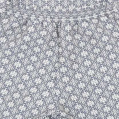 F&F Womens Blue Floral  Hot Pants Shorts Size 23 in