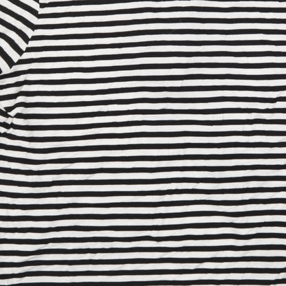 Bonmarché Womens Black Striped  Basic T-Shirt Size 10