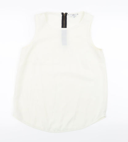 New Look Womens White   Basic Tank Size 10