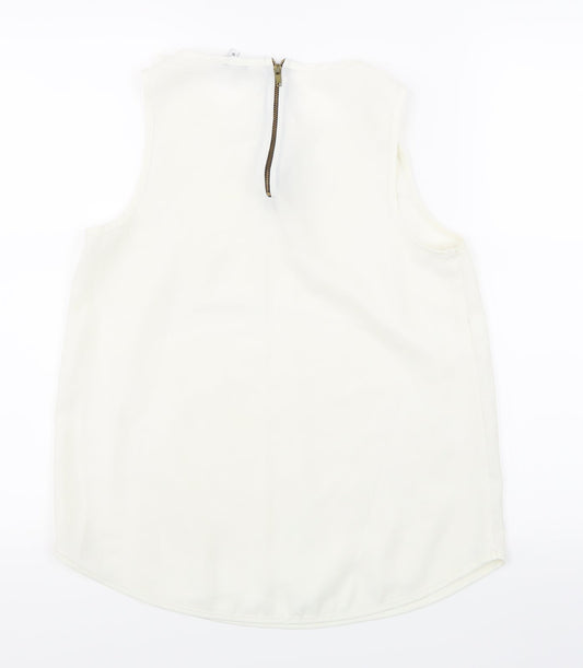 New Look Womens White   Basic Tank Size 10