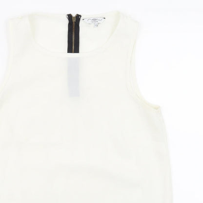 New Look Womens White   Basic Tank Size 10
