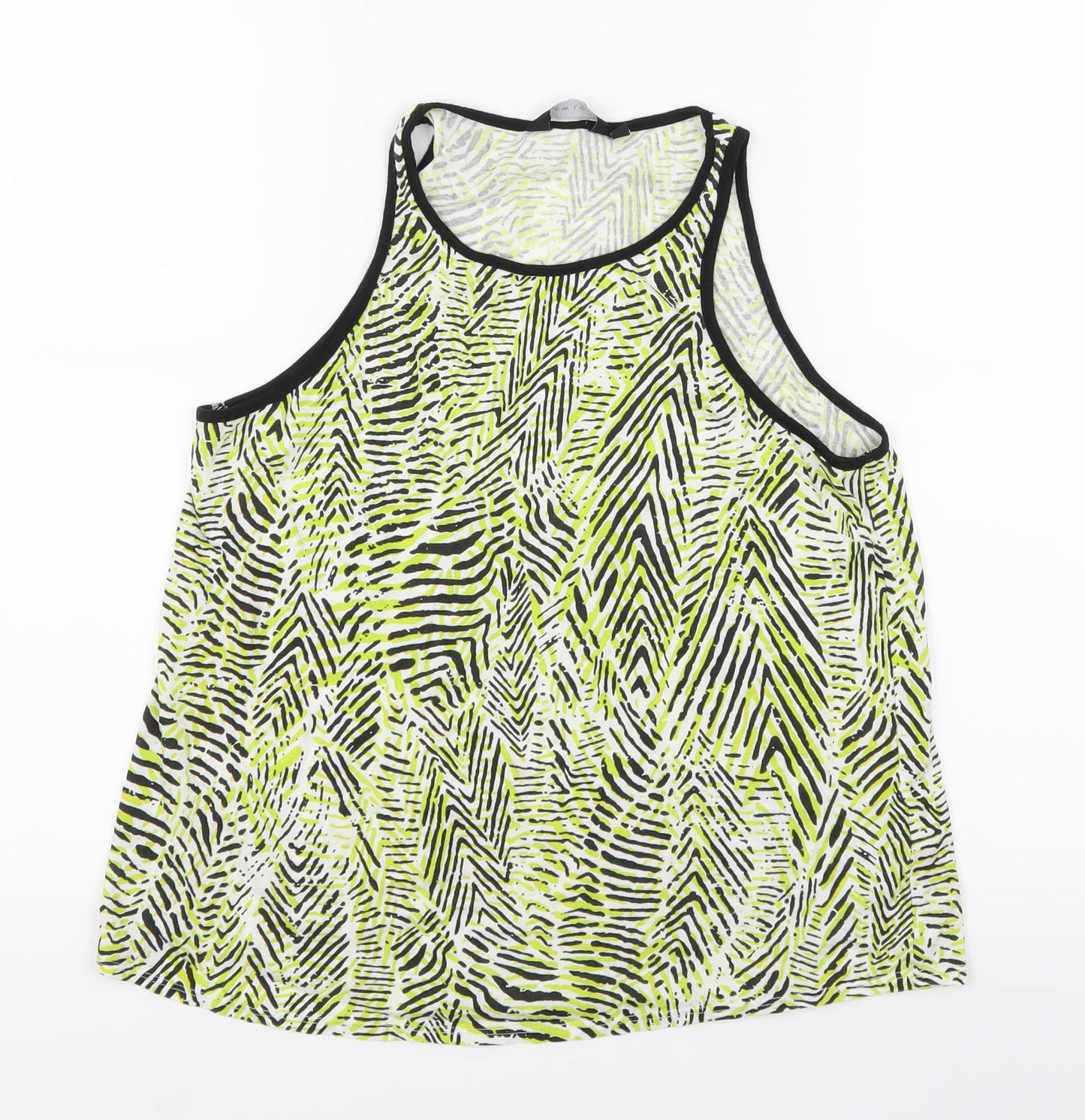 Womens UK Size 12 New Look Green Basic Tank