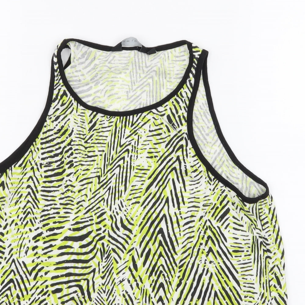 Womens UK Size 12 New Look Green Basic Tank