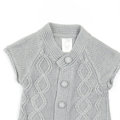 STREET ESSENTIAL Girls Grey   Cardigan Jumper Size 2-3 Years