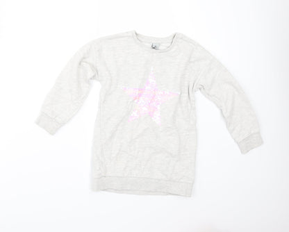TU Girls Grey   Pullover Sweatshirt Size 5 Years